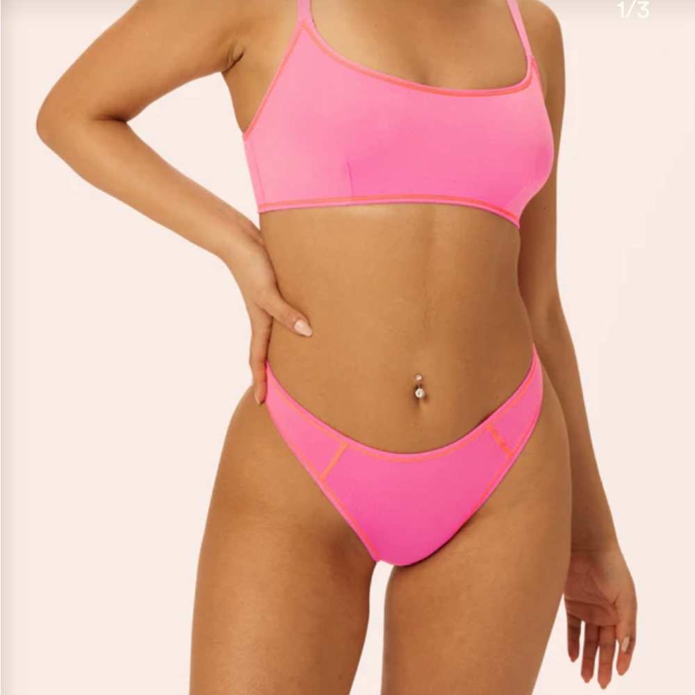 NWT Parade S Cotton Barbie Pink High Rise Thongs x3